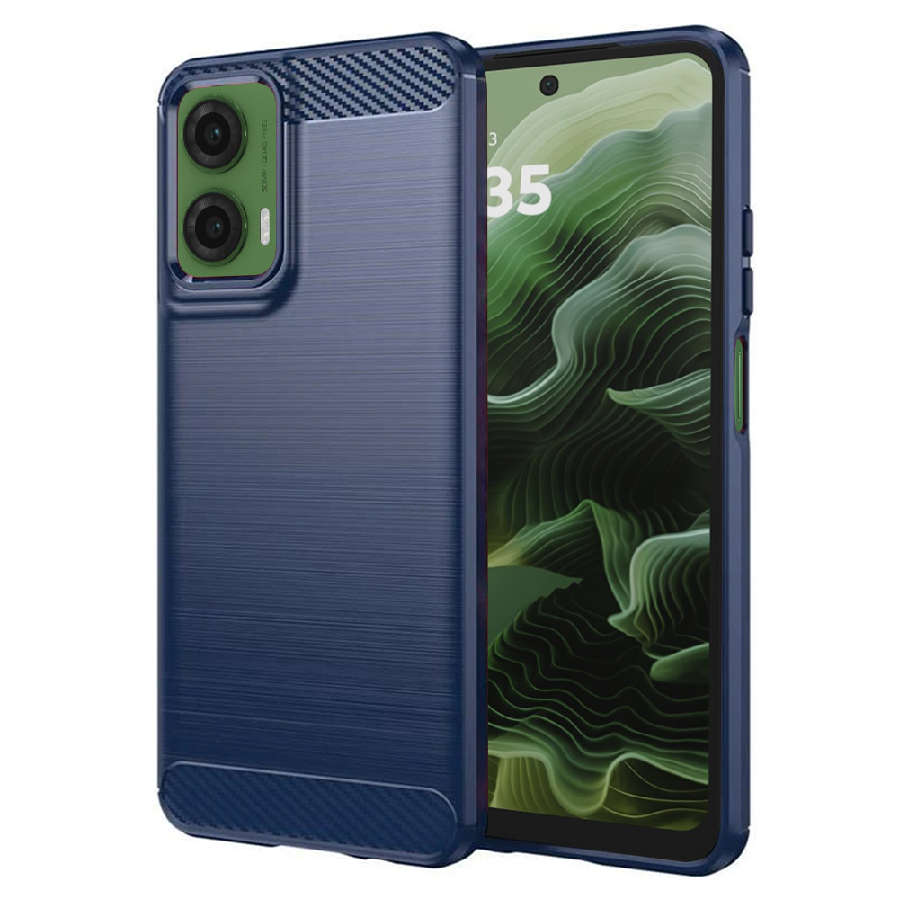 Levně Pouzdro Techsuit Carbon Silicone pro Motorola Moto G35 modré