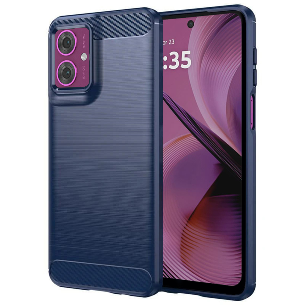 Levně Techsuit Carbon Silicone pro Motorola Moto G55 modrý