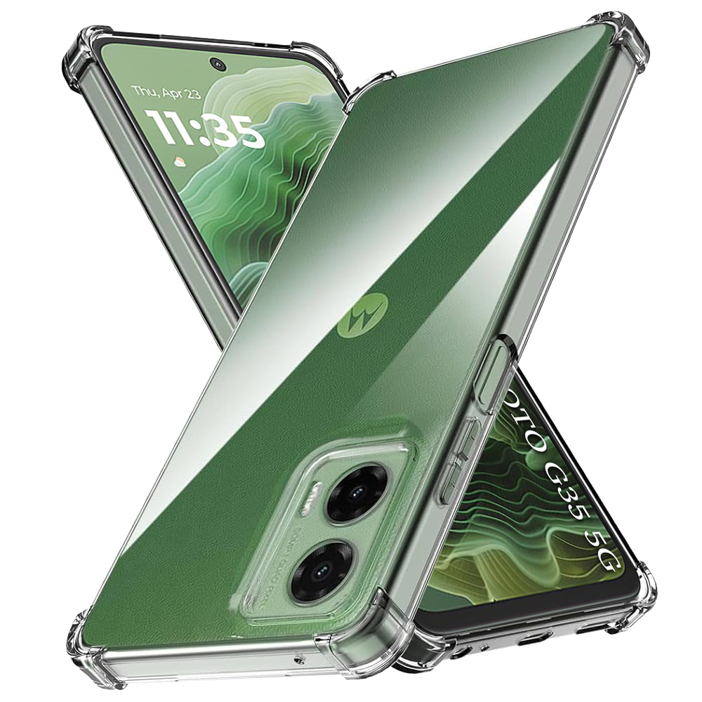 Levně Techsuit Shockproof průhledný silikonový obal Motorola Moto G35 průhledný