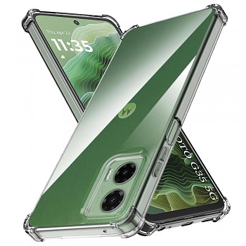 Techsuit Shockproof průhledný silikonový obal Motorola Moto G35 průhledný