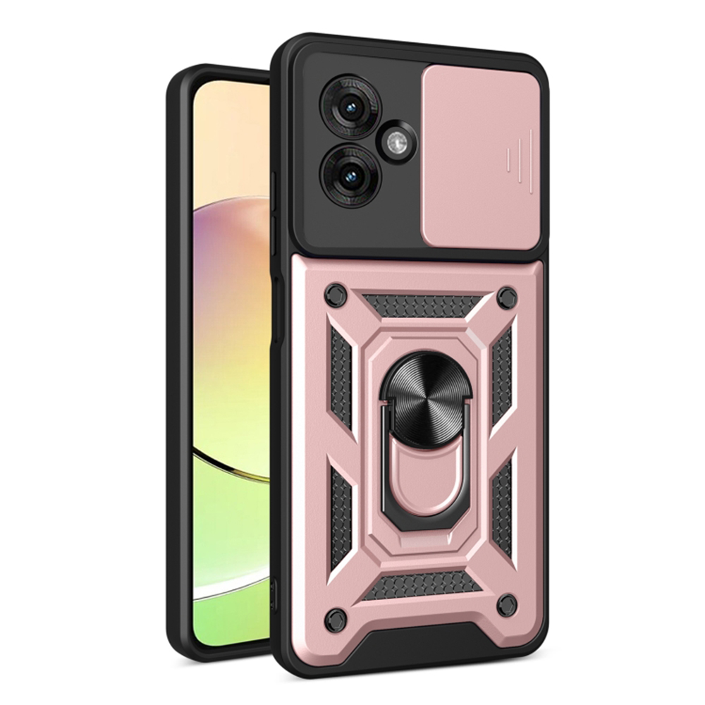 Levně Pouzdro Techsuit CamShield Series pro Motorola Moto G55 růžově zlatá
