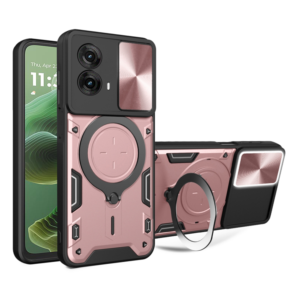 Levně Pouzdro Techsuit CamGuard Pro pro Motorola Moto G35 růžové zlato