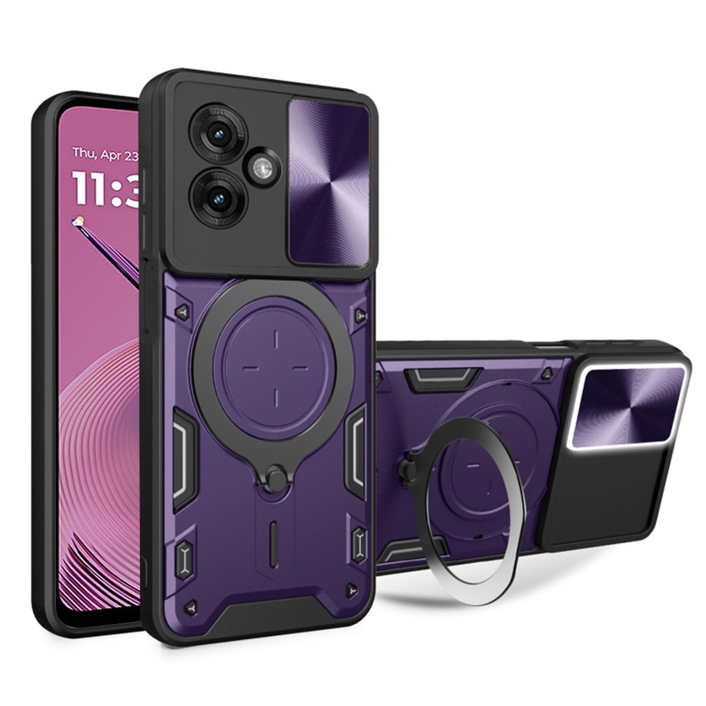 Levně Pouzdro Techsuit CamGuard Pro pro Motorola Moto G55 fialové