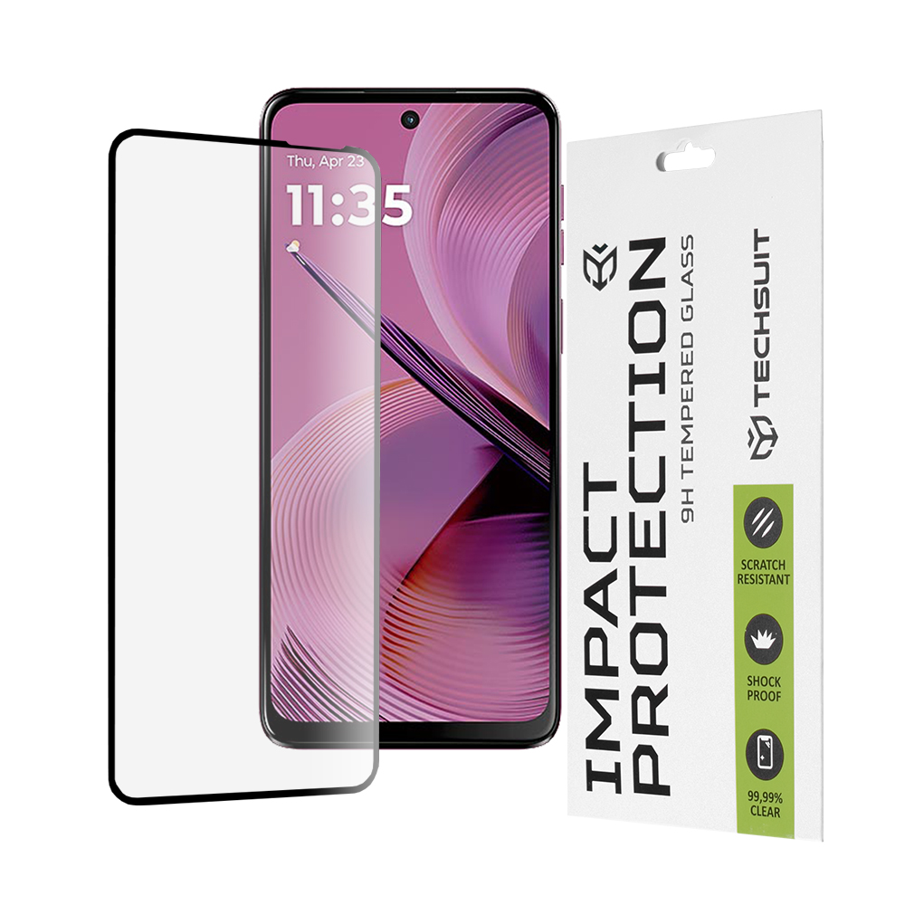 Levně Ochranné sklo Techsuit 111D pro Motorola Moto G55 černé