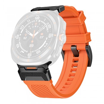 Řemínek Techsuit W068 pro Samsung Galaxy Watch Ultra 47mm Ultra 2 oranžová černá