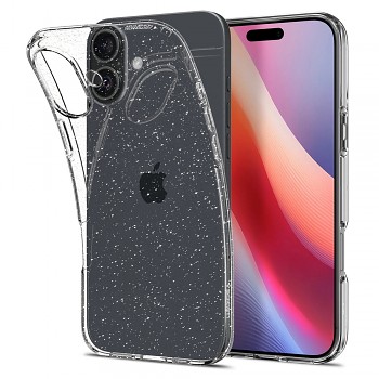 Spigen Liquid Crystal Glitter iPhone 16 Plus Křišťálový křemen
