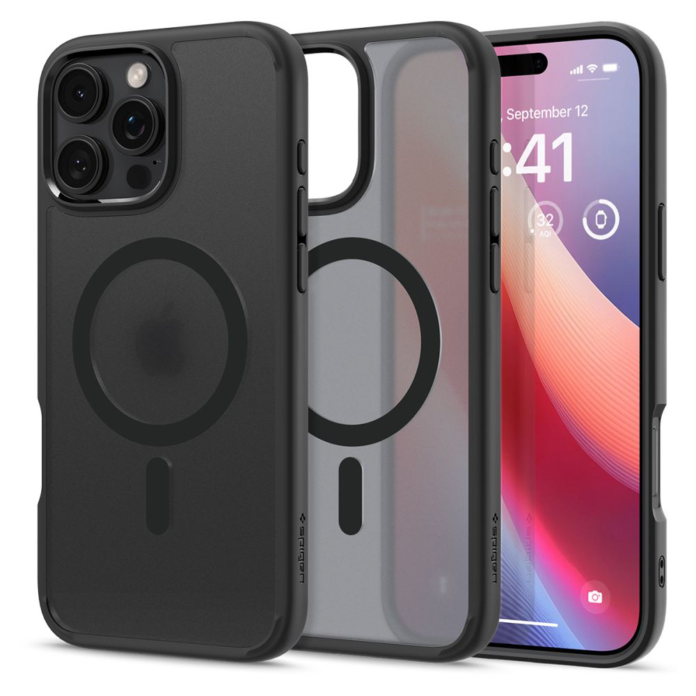 Levně Spigen Ultra Hybrid MagSafe iPhone 16 Pro Max Černý mrazivý