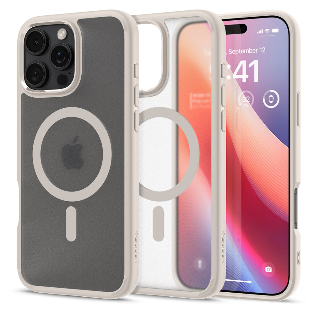 Levně Spigen Ultra Hybrid MagSafe iPhone 16 Pro Max v přírodní titanové barvě