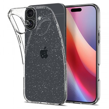 Spigen Liquid Crystal Glitter iPhone 16 Křišťálový křemen