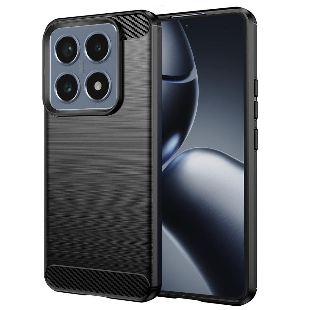 Levně Pouzdro Techsuit Carbon Silicone pro Xiaomi 14T Pro černé