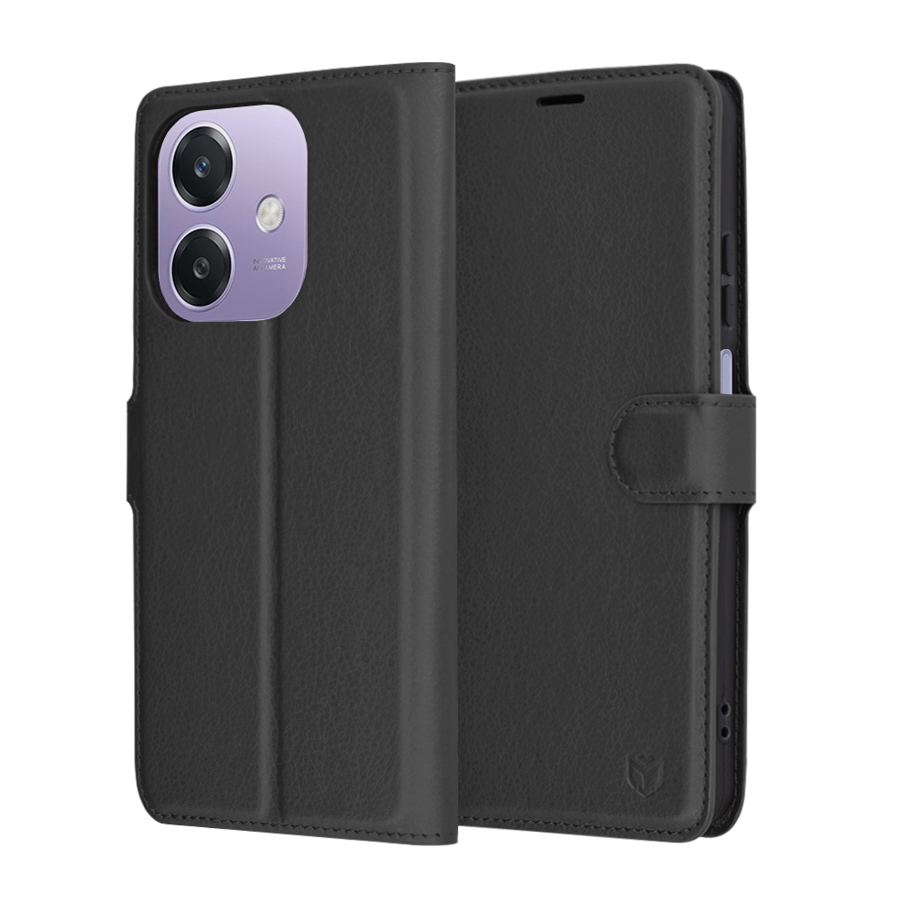 Levně Pouzdro Techsuit Leather Folio pro Oppo A40 4G A60 5G černé
