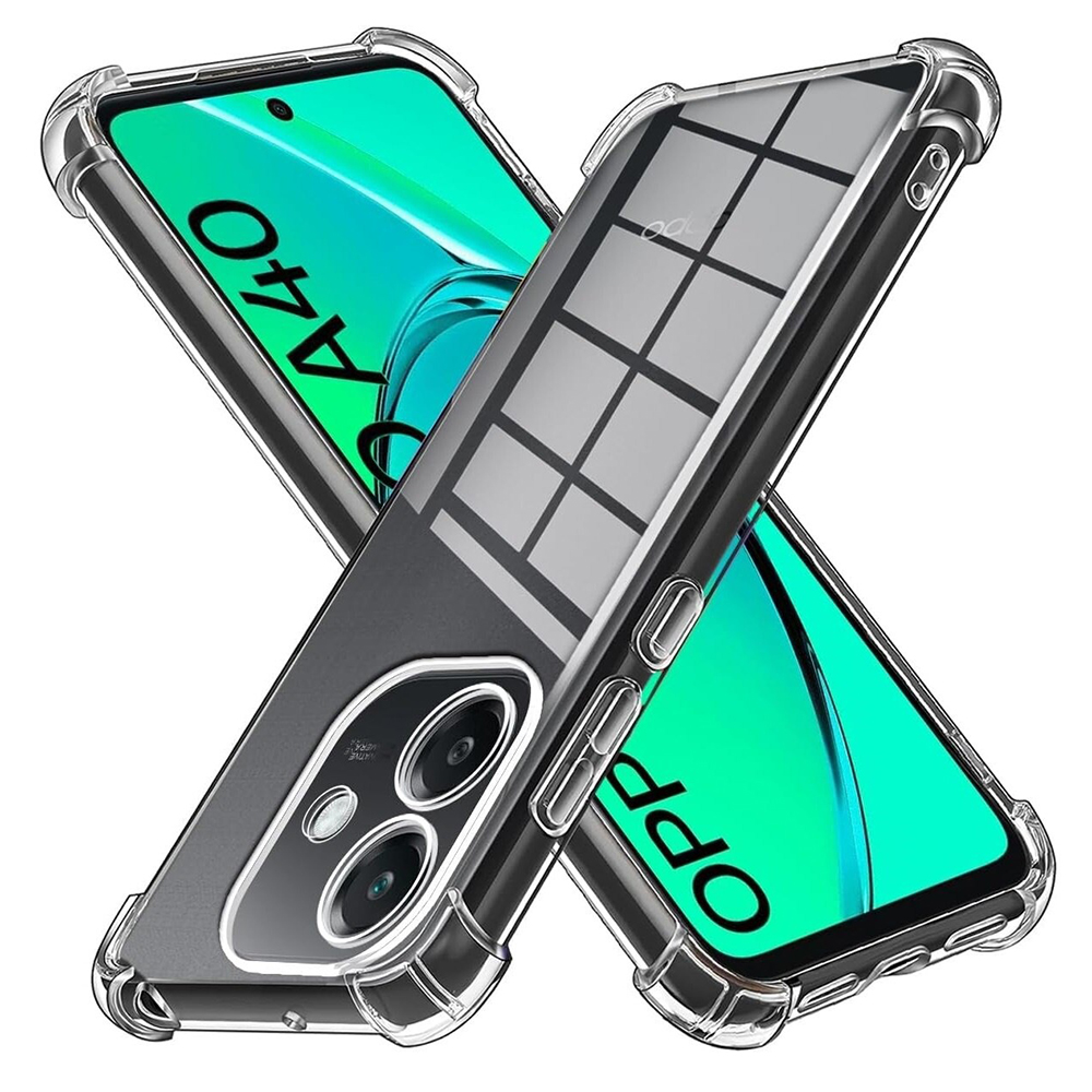 Levně Techsuit Shockproof průhledný silikonový obal Oppo A40 4G průhledný
