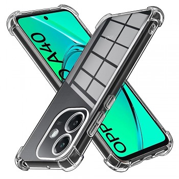 Techsuit Shockproof průhledný silikonový obal Oppo A40 4G průhledný