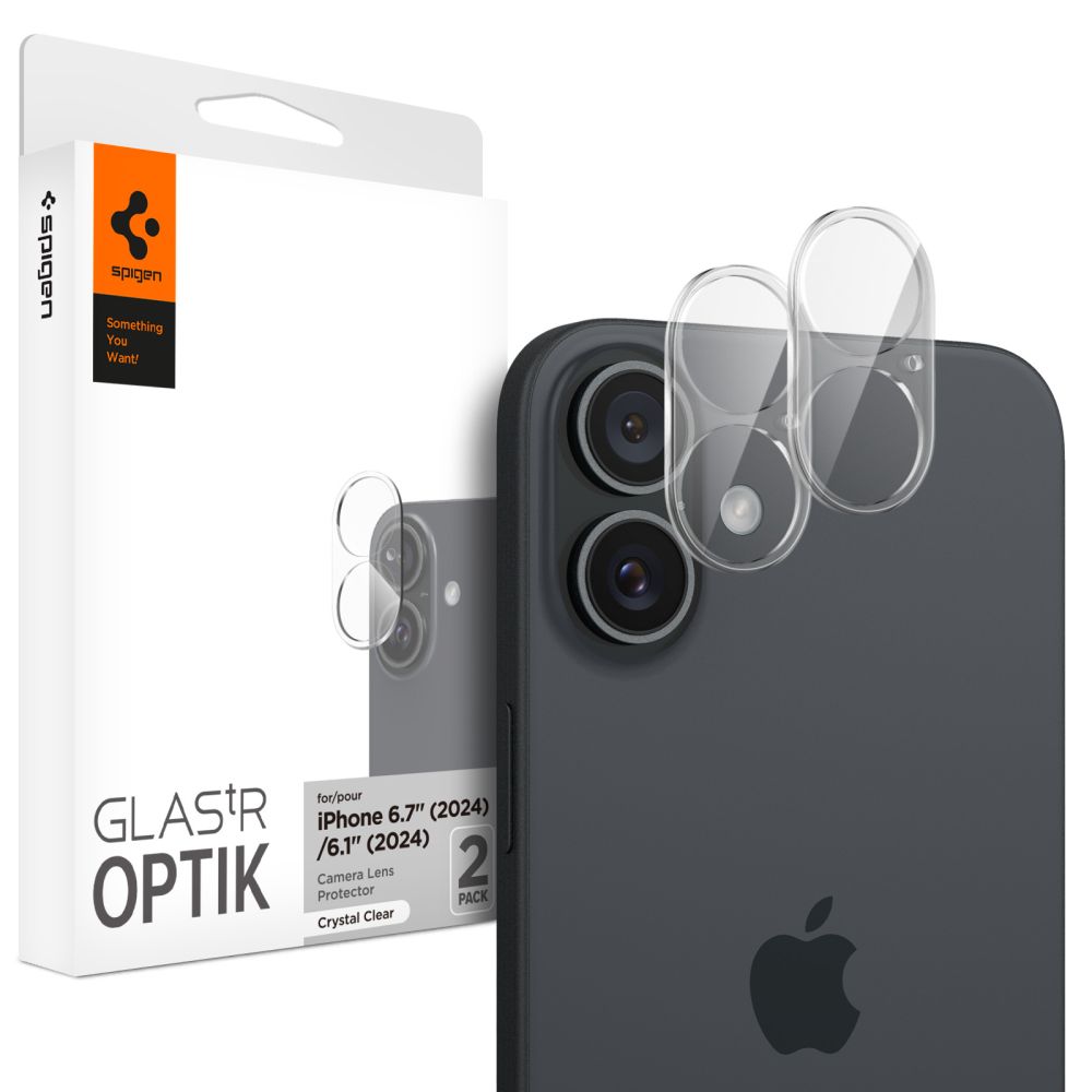 Levně Spigen Optik.tR ochranné sklo na fotoaparát (2 ks) iPhone 16/16 Plus čiré