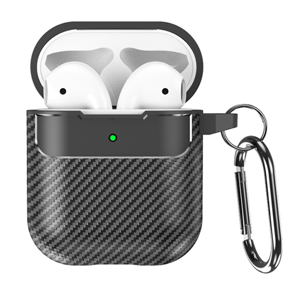 Levně Techsuit CarbonFiber pro AirPods 1/2 černá
