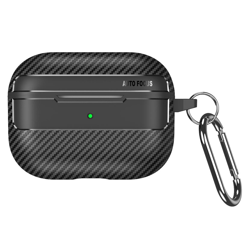 Levně Techsuit CarbonFiber pro Apple AirPods Pro 1 / 2 černá