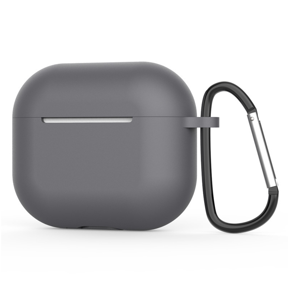 Levně Techsuit silikonové pouzdro pro AirPods 4 hladký ultratenký materiál šedá