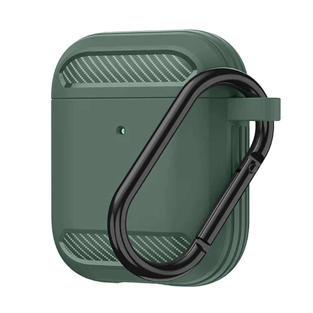 Levně Techsuit Carbon Silicone pro AirPods 1 AirPods 2 zelená