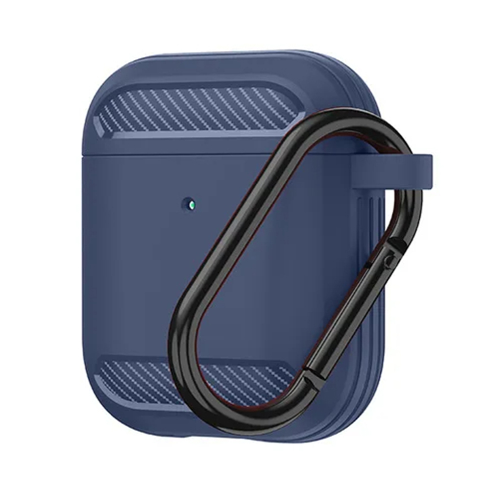 Levně Techsuit Carbon Silicone pro AirPods 1 AirPods 2 námořnická modrá