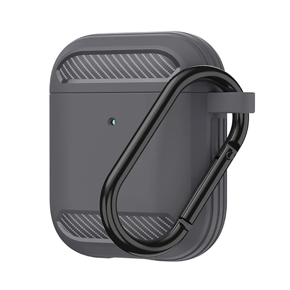 Levně Techsuit Carbon Silicone pro AirPods 1 AirPods 2 šedý