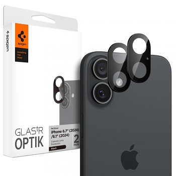 Spigen Optik.tR ochranné sklo na kameru (2 ks) iPhone 16/16 Plus černá