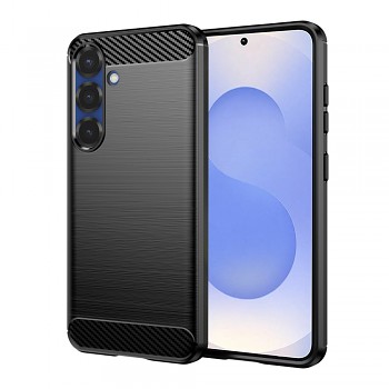 Pouzdro Techsuit Carbon Silicone pro Samsung Galaxy S25 černé