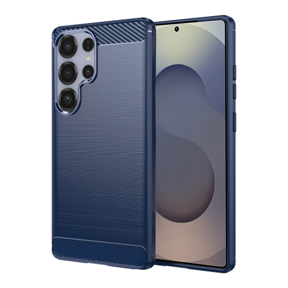 Levně Techsuit Carbon Silicone pro Samsung Galaxy S25 Ultra modrá