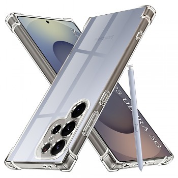 Techsuit nárazuvzdorný průhledný silikon Samsung Galaxy S25 Ultra průhledný