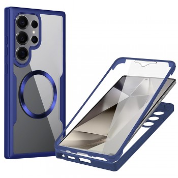 Techsuit ColorVerse 360 MagSafe Series + Ochranné sklo Samsung Galaxy S25 Ultra Modrá