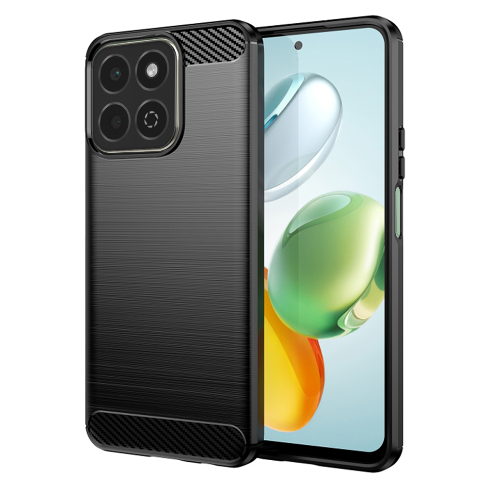 Levně Pouzdro Techsuit Carbon Silicone pro Honor 200 Smart X7c černé