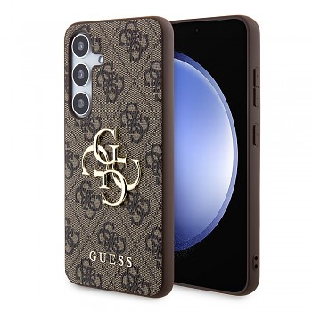 Guess Hardcase 4G Big Metal Logo Samsung Galaxy S24 Plus hnědý