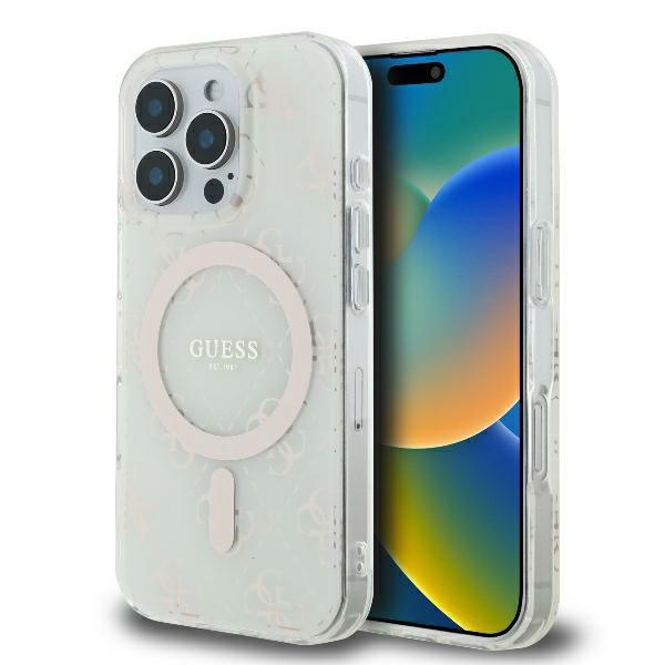 Levně Guess IML 4G Background MagSafe GUHMP16LH4DTEH iPhone 16 Pro bílý