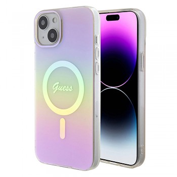 Guess IML Iridescent MagSafe GUHMP15SHITSP iPhone 15 růžová