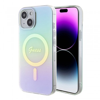 Guess IML Iridescent MagSafe GUHMP15MHITSQ iPhone 15 Plus tyrkysová