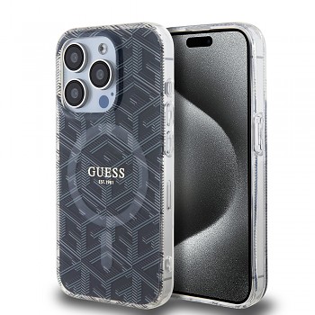 Guess IML GCube MagSafe GUHMP15LHGCUSTGK iPhone 15 Pro Černá