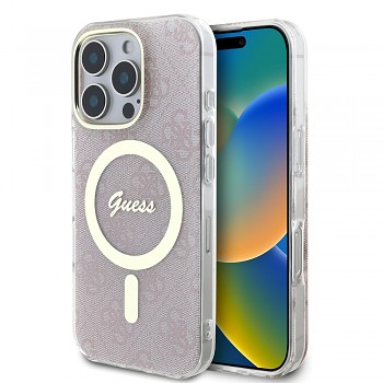 Guess IML 4G MagSafe GUHMP16XH4STP pro iPhone 16 Pro Max růžová