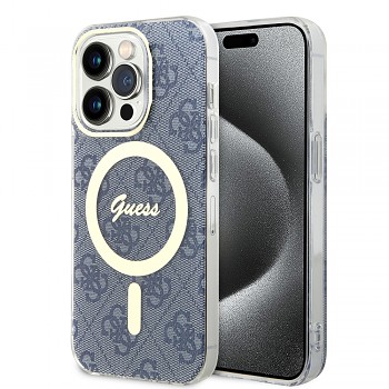 Guess IML 4G MagSafe GUHMP15LH4STB iPhone 15 Pro modrá