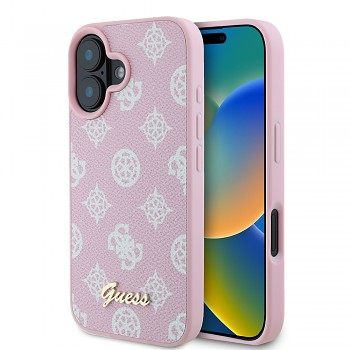 Guess Peony Script MagSafe GUHMP16SPGPYSP iPhone 16 Růžová