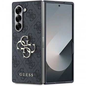 Guess Leather 4G Metal Logo pouzdro Samsung Galaxy Z Fold6 černé