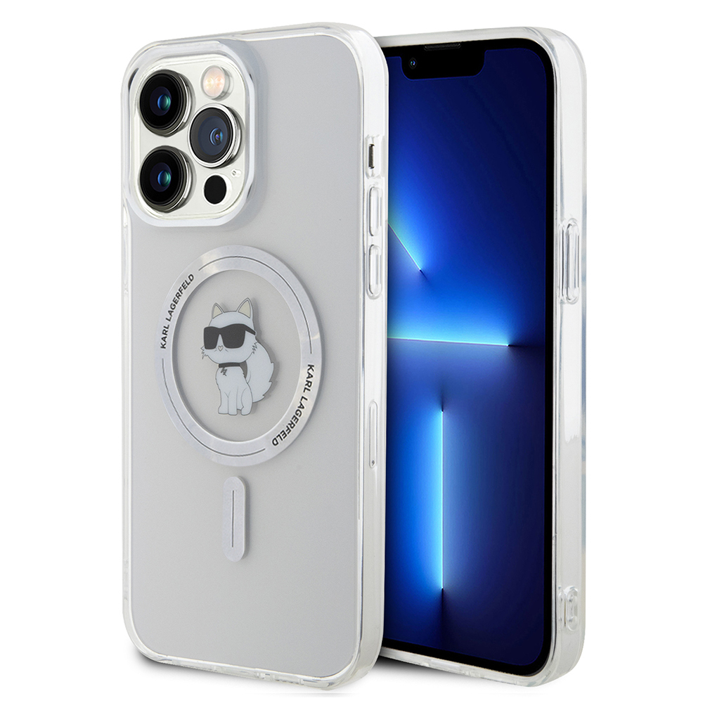 Levně Karl Lagerfeld IML MagSafe iPhone 14 Pro Max Průhledný Choupette