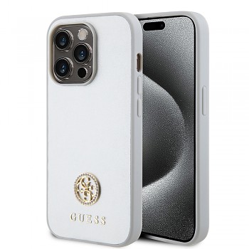 Guess Strass Metal Logo GUHCP15LPS4DGPS iPhone 15 Pro stříbrný