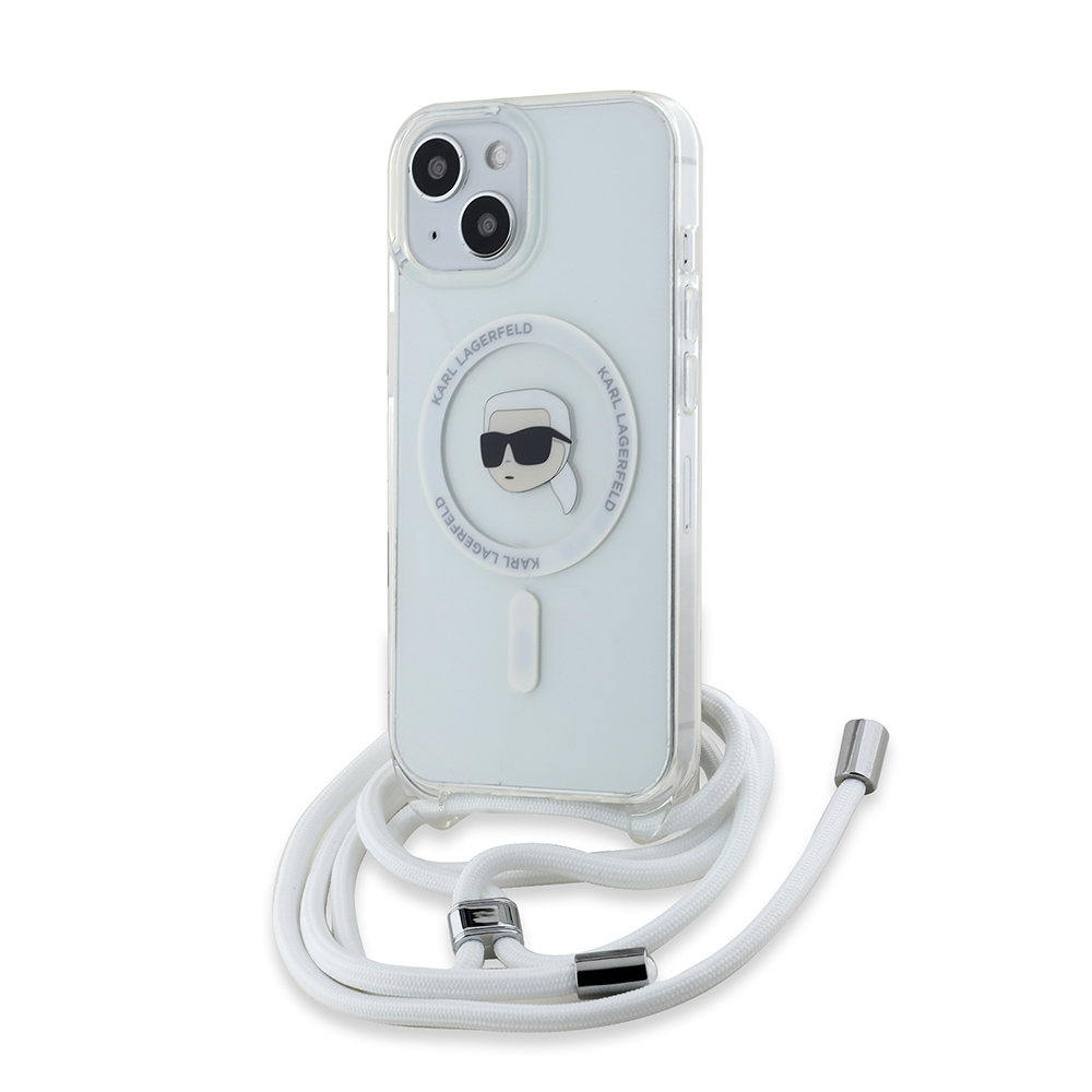 Levně Karl Lagerfeld IML Crossbody MagSafe iPhone 15 Karl Head hnědá