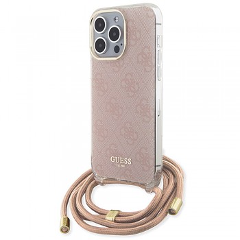 Guess Crossbody Cord 4G Print iPhone 15 Pro Max Růžová