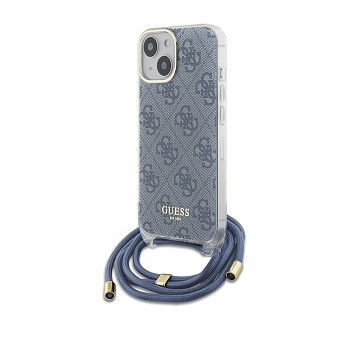 Guess Crossbody Cord 4G Print GUHCP15SHC4SEB iPhone 15 Modrá