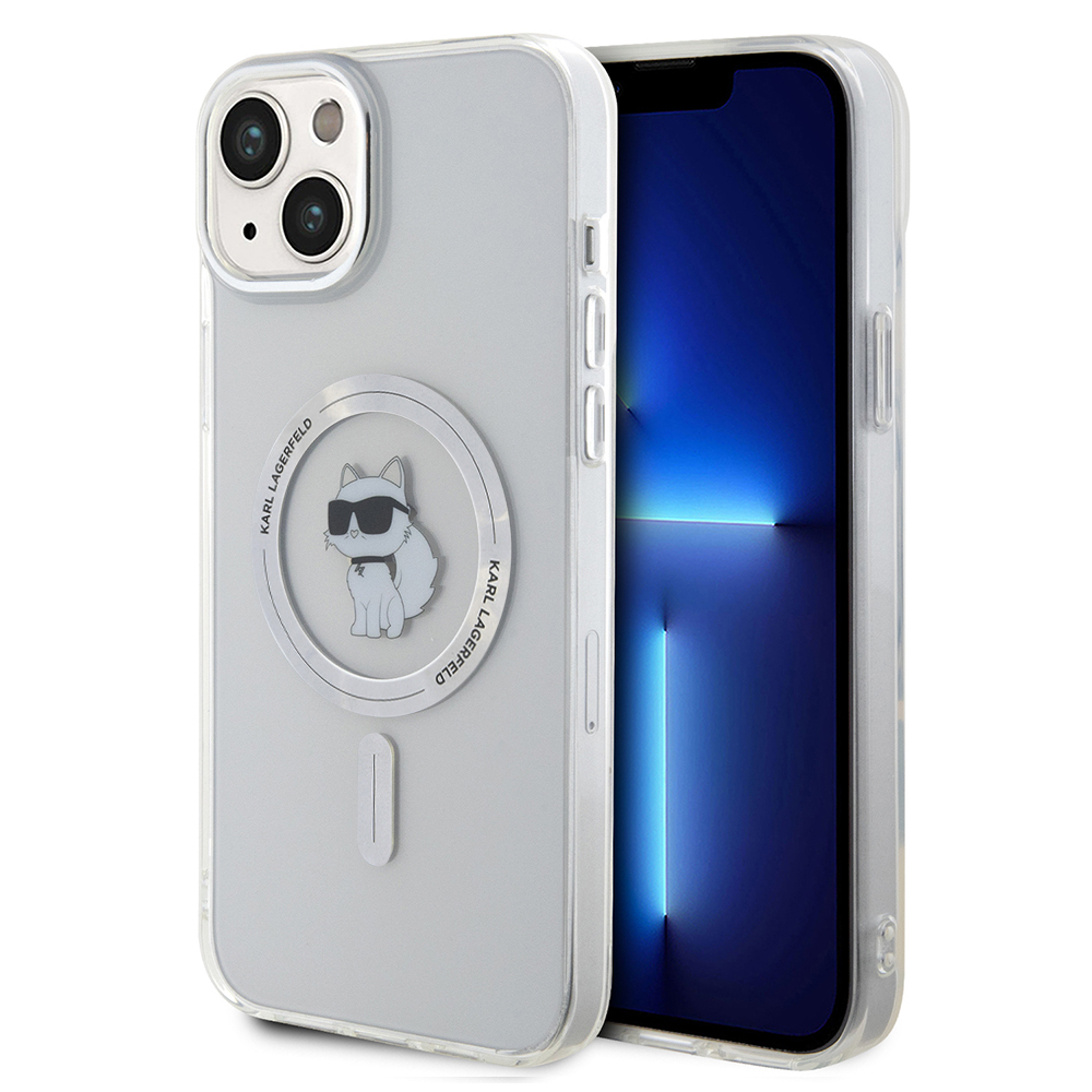 Karl Lagerfeld IML MagSafe iPhone 15 Plus Transparentní Choupette