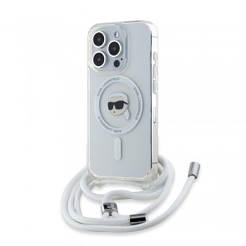 Karl Lagerfeld IML Crossbody MagSafe iPhone 15 Pro průhledný Karl Head