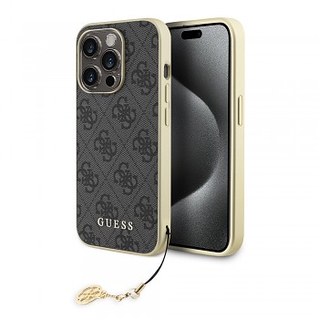 Guess Hardcase 4G Charms Collection iPhone 15 Pro Max Šedý