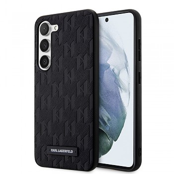 Pouzdro na Samsung Galaxy S23 Karl Lagerfeld Saffiano růžové Mono Metal Logo