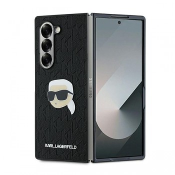 Karl Lagerfeld Saffiano pouzdro Samsung Galaxy Z Fold6 Monogram Head Pin černé