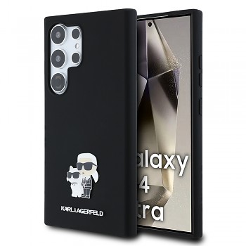 Karl Lagerfeld Silicone pouzdro růžové Samsung Galaxy S24 Ultra Karl&Choupette